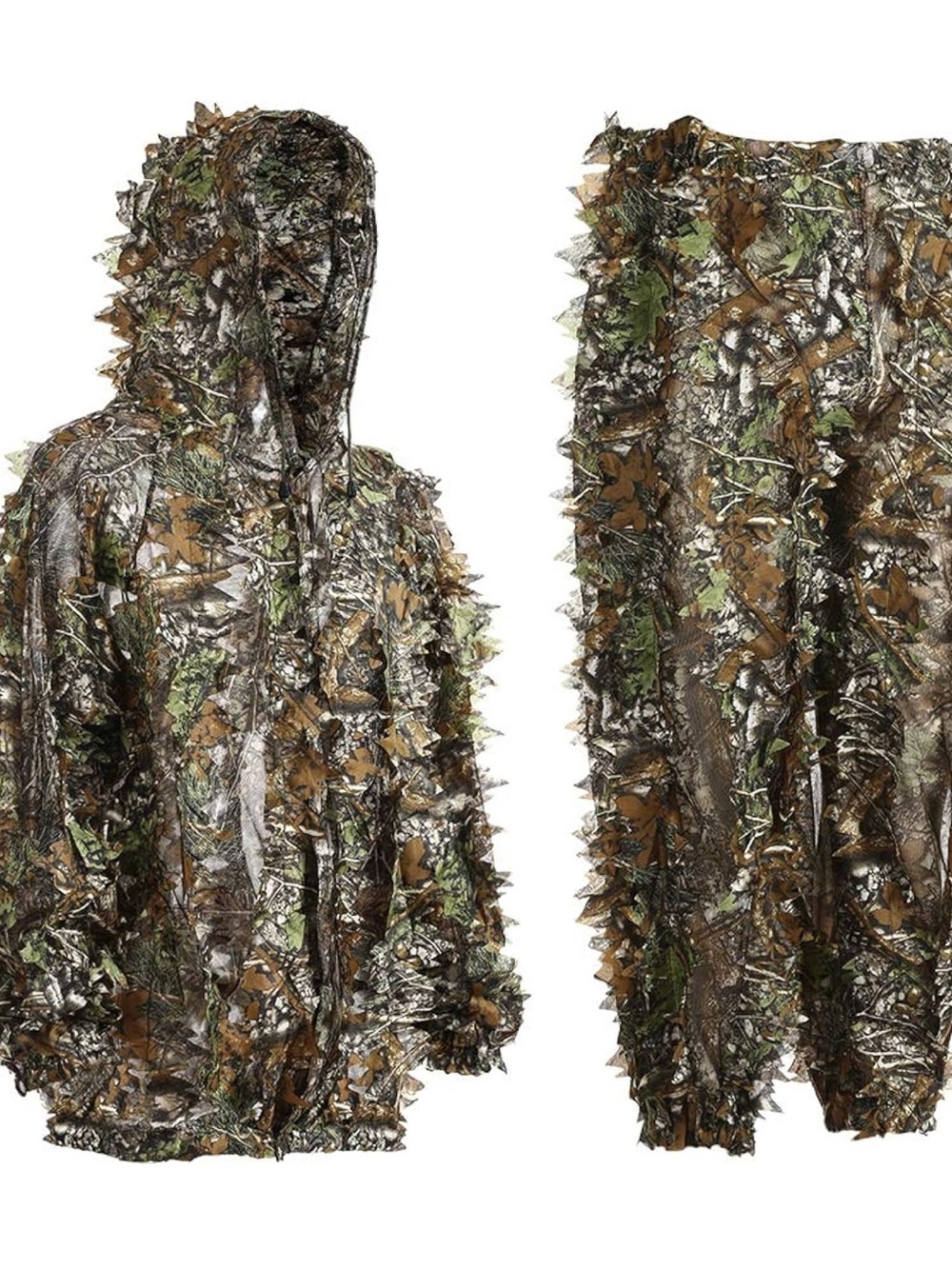 Leafy Hunting Suit 3D Lightweight Hooded Camouflage Ghillie Breathable XL/ XXL